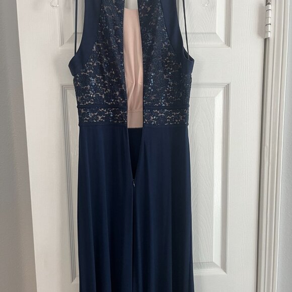Formal evening Dress-Nightway Navy Blue Dress-Size 6 - Picture 7 of 9
